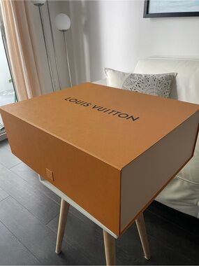 Louis Vuitton Large Orange Magnetic Storage / Presentation Box Authentic